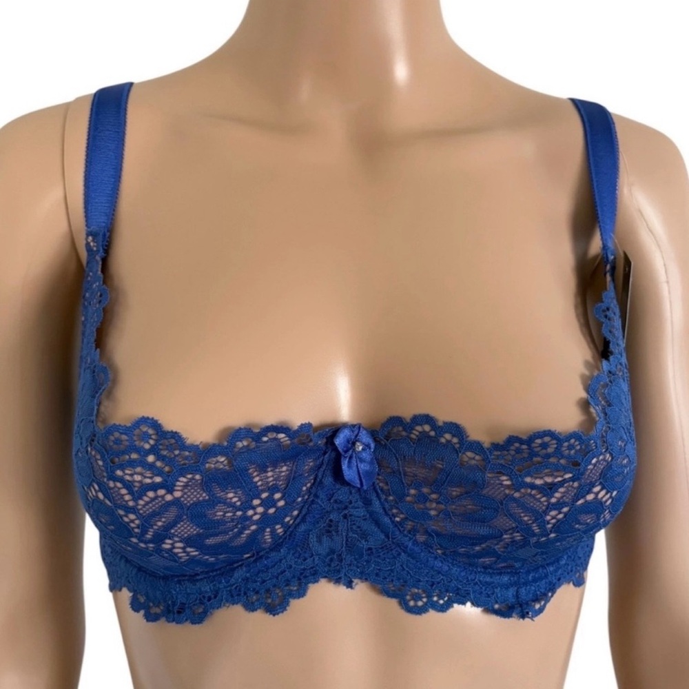 Frederick's of Hollywood Royal Blue Lace Bra - Picture 4 of 9